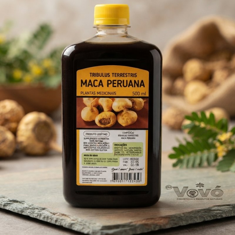 Composto Tribulus Terrestris com Maca Peruana 500ml – Plantas Medicinais