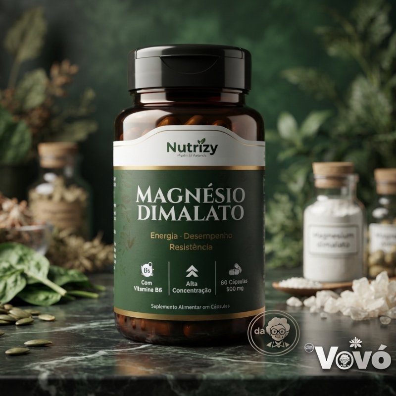 Magnésio Dimalato 500mg 60 cápsulas