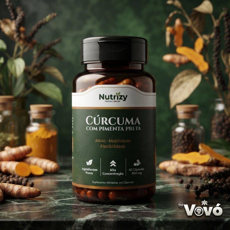 Cúrcuma com Pimenta Preta 500mg 60 cápsulas